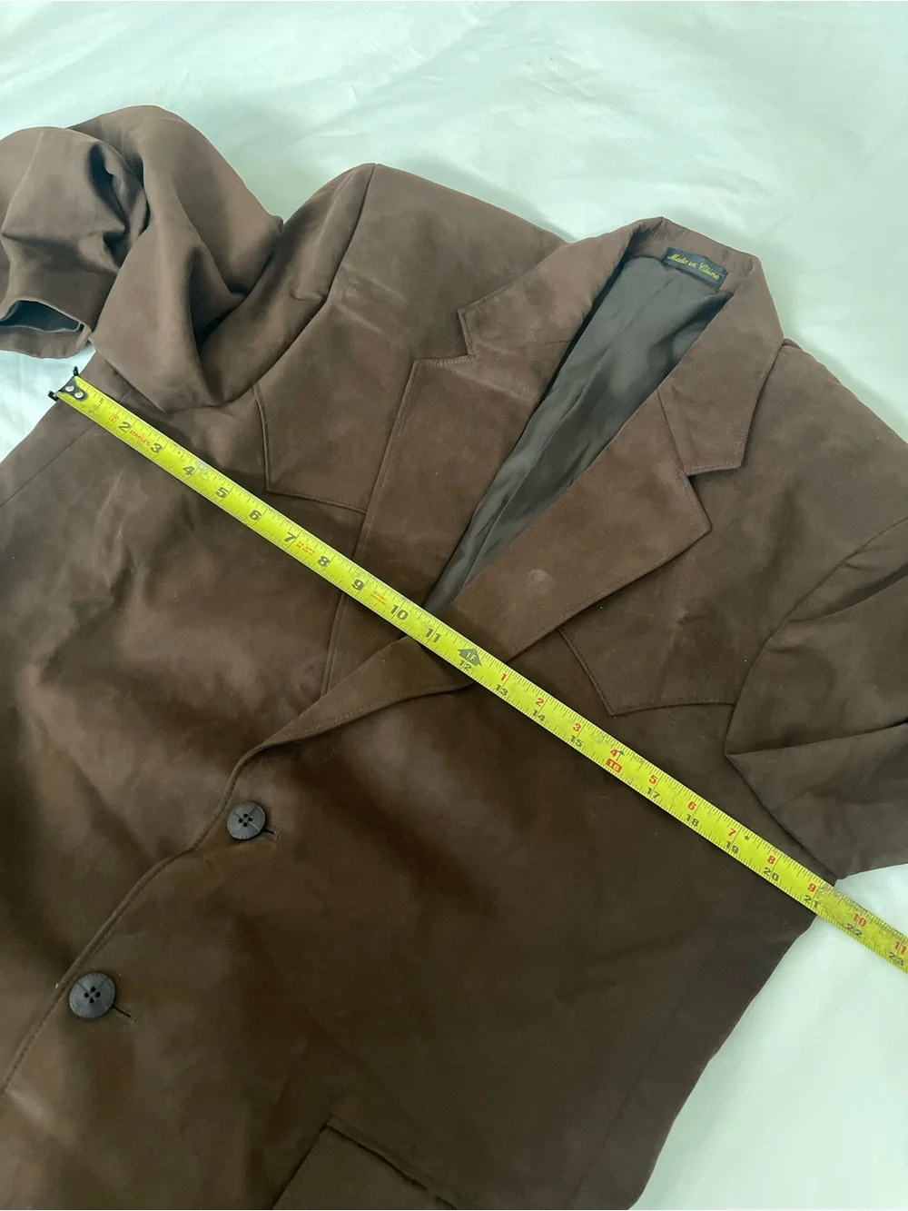 Circle S Western Sport Coat Blazer Brown Faux Suede Blazer - Classic Two-Button
